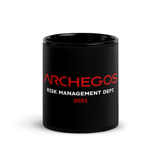 Archegos Risk Management Dept. Black Glossy Mug